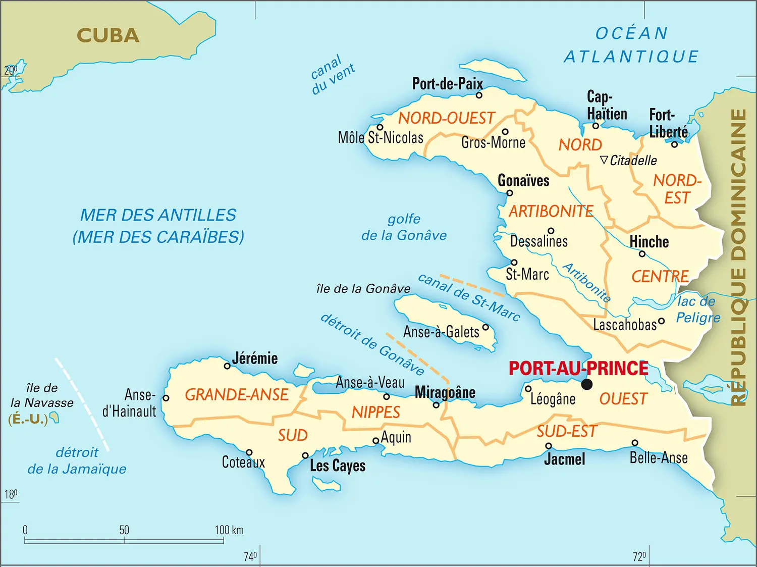 Haïti : carte administrative