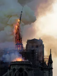 Incendie de Notre-Dame de Paris, 2019 - crédits : Geoffroy Van Der Hasselt/ AFP