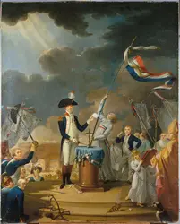 <it>Le Serment de La Fayette à la fête de la Fédération</it>, J. L. David - crédits : Paris Musées ; CC0