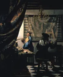 <it>L'Atelier</it>, J. Vermeer - crédits :  Bridgeman Images 