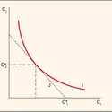 Microéconomie : courbe d'indifférence - crédits : Encyclopædia Universalis France