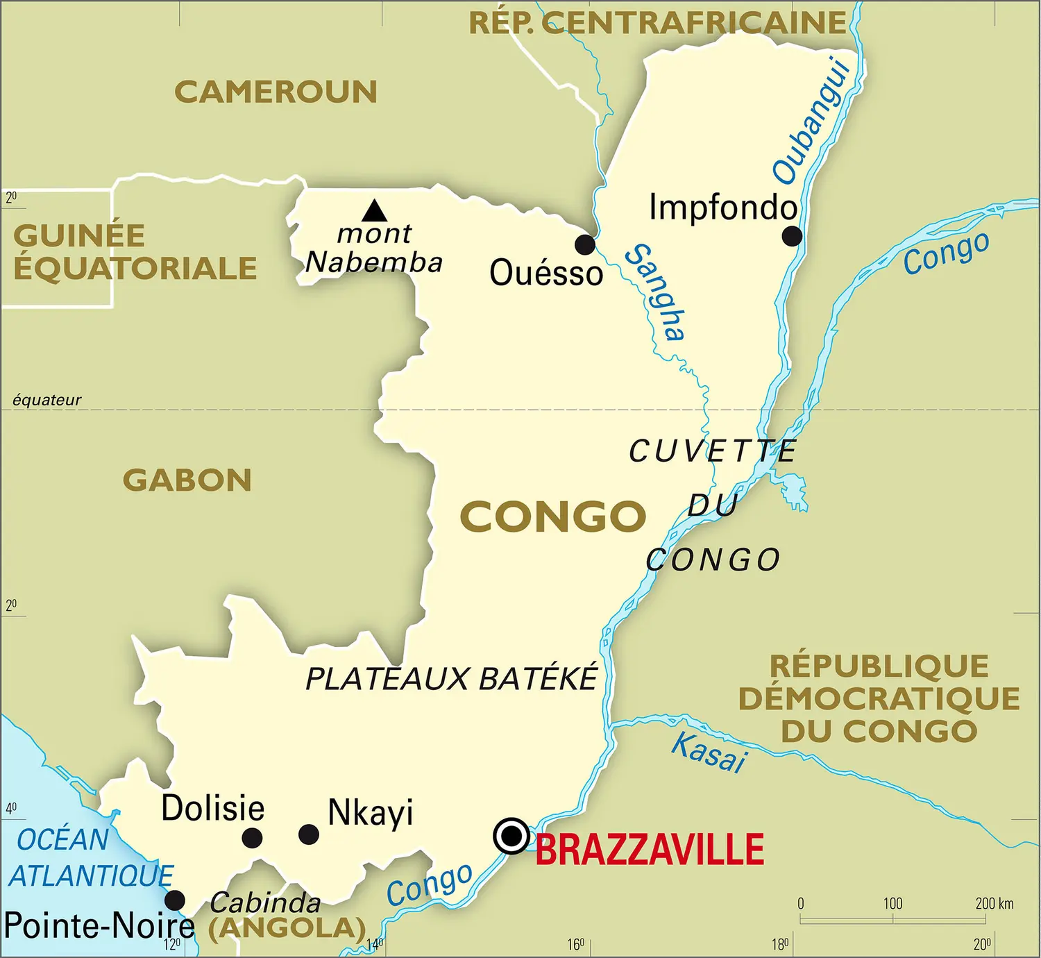 Congo (République du) : carte générale