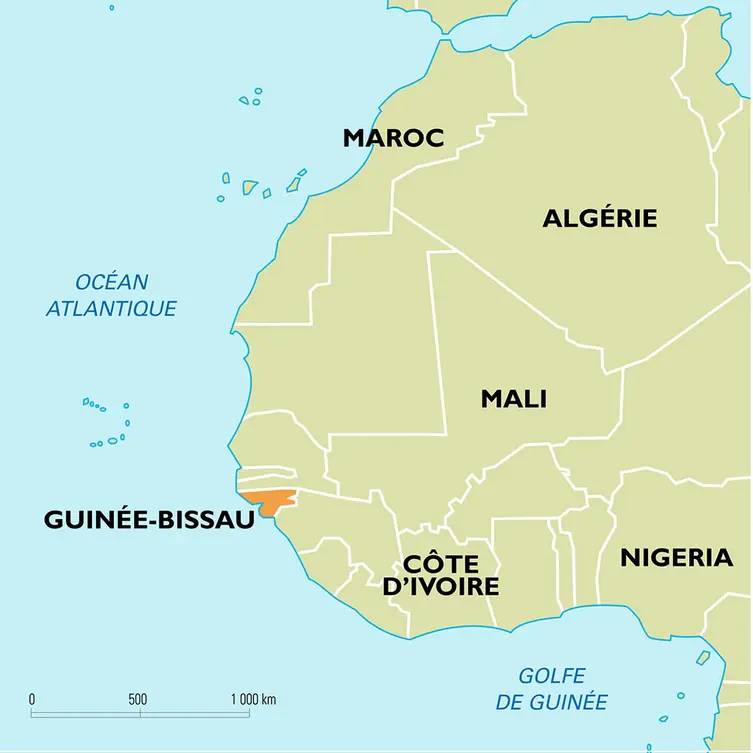 Guinée-Bissau : carte de situation
