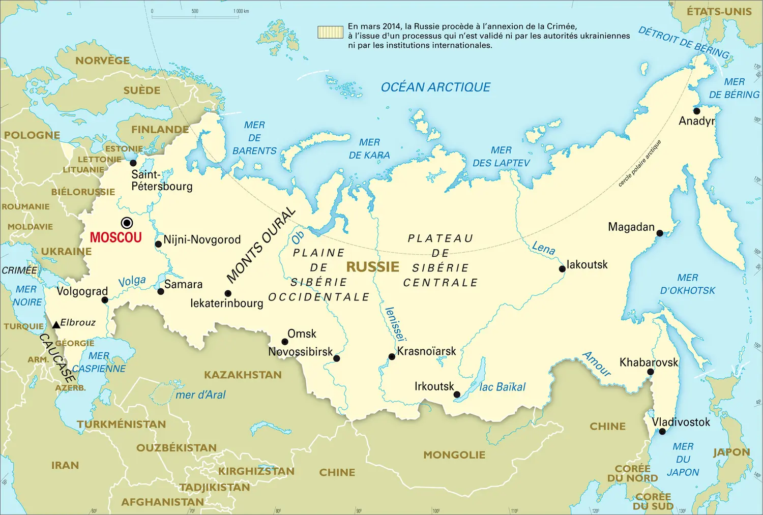 Russie : carte générale