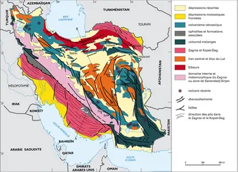 Iran : schéma structural - crédits : Encyclopædia Universalis France