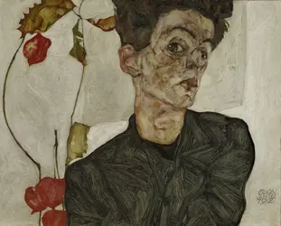 <it>Autoportrait</it>, E. Schiele - crédits : Erich Lessing/ AKG-images