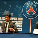 Nasser Al-Khelaïfi et Laurent Blanc - crédits : Liewig Christian/ Corbis Sport/ Getty Images