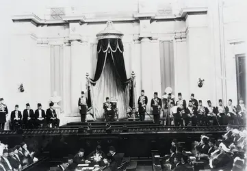 Cérémonie d'ouverture du Parlement égyptien, 1926 - crédits : Bettmann/ Getty Images