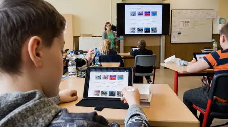 Enseignement des langues et informatique - crédits : Julian Stratenschulte /DPA /Picture Alliance/ AFP