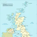 Royaume-Uni : carte administrative - crédits : Encyclopædia Universalis France