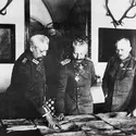 Guillaume II, Paul von Hindenburg et Erich Ludendorff - crédits : Corbis Historical/ Getty Images