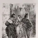 <em>Faust cherchant à séduire Marguerite</em>, E. Delacroix - crédits : Heritage Arts/ Heritage Images/ Getty Images