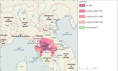 République de Florence, XIV<sup>e</sup>-XV<sup>e</sup> siècle - crédits : Encyclopædia Universalis France