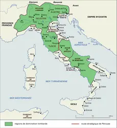Italie, VII<sup>e</sup> siècle - crédits : Encyclopædia Universalis France