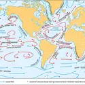 Circulation océanique superficielle - crédits : Encyclopædia Universalis France