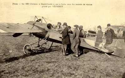 Armand Deperdussin et Jules Védrines&nbsp; - crédits : Collection Pau Wright Aviation - www.espace-pau-aviation.fr
