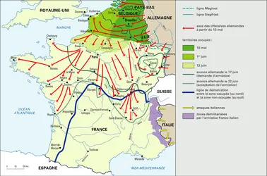 Seconde Guerre mondiale, campagne de France - crédits : Encyclopædia Universalis France