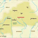 Burkina Faso : carte physique - crédits : Encyclopædia Universalis France