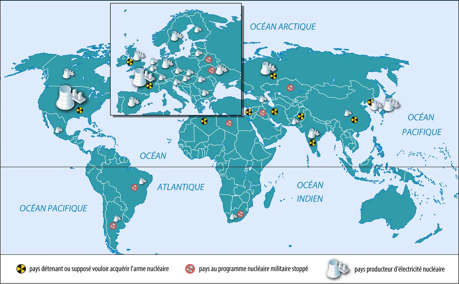 Nucléaire civil et militaire dans le monde