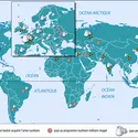 Nucléaire civil et militaire dans le monde - crédits : Encyclopædia Universalis France