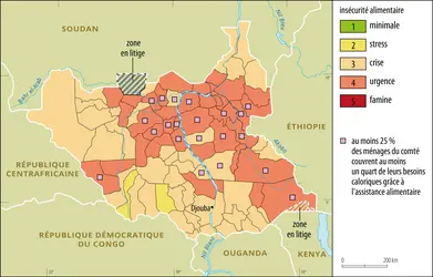 Insécurité alimentaire aiguë au Soudan du Sud - crédits : Encyclopædia Universalis France