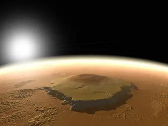 Mars : Olympus Mons - crédits : NASA