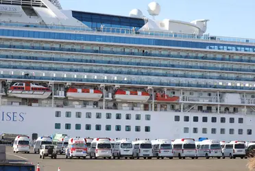 Quarantaine sur le <em>Diamond Princess</em>, 2020 - crédits : Ryohei Moriya/ The Yomiuri Shimbun/ AFP