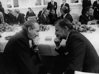 Olof Palme et Kurt Waldheim, 1980 - crédits : Keystone/ Getty Images