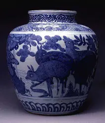 Vase en porcelaine, «bleu et blanc» Chine - crédits : Paul Freeman,  Bridgeman Images 