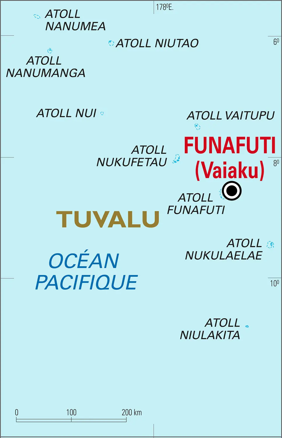 Tuvalu : carte générale