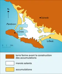 Tombolo du Croisic - crédits : Encyclopædia Universalis France