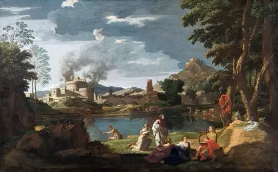 Paysage avec Orphée et Eurydice, Poussin - crédits : G. Dagli orti/ De Agostini/ Getty Images