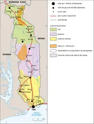 Togo : territoire et activités - crédits : Encyclopædia Universalis France