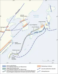 Chaînes paléozoïques au Japon - crédits : Encyclopædia Universalis France