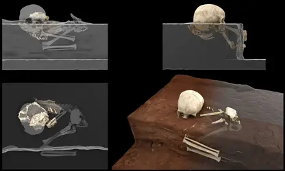 Reconstitution de Mtoto, l’enfant de Panga ya Saidi (Kenya) - crédits : Jorge González/ université de Floride ; Elena Santos/ université Complutense de Madrid