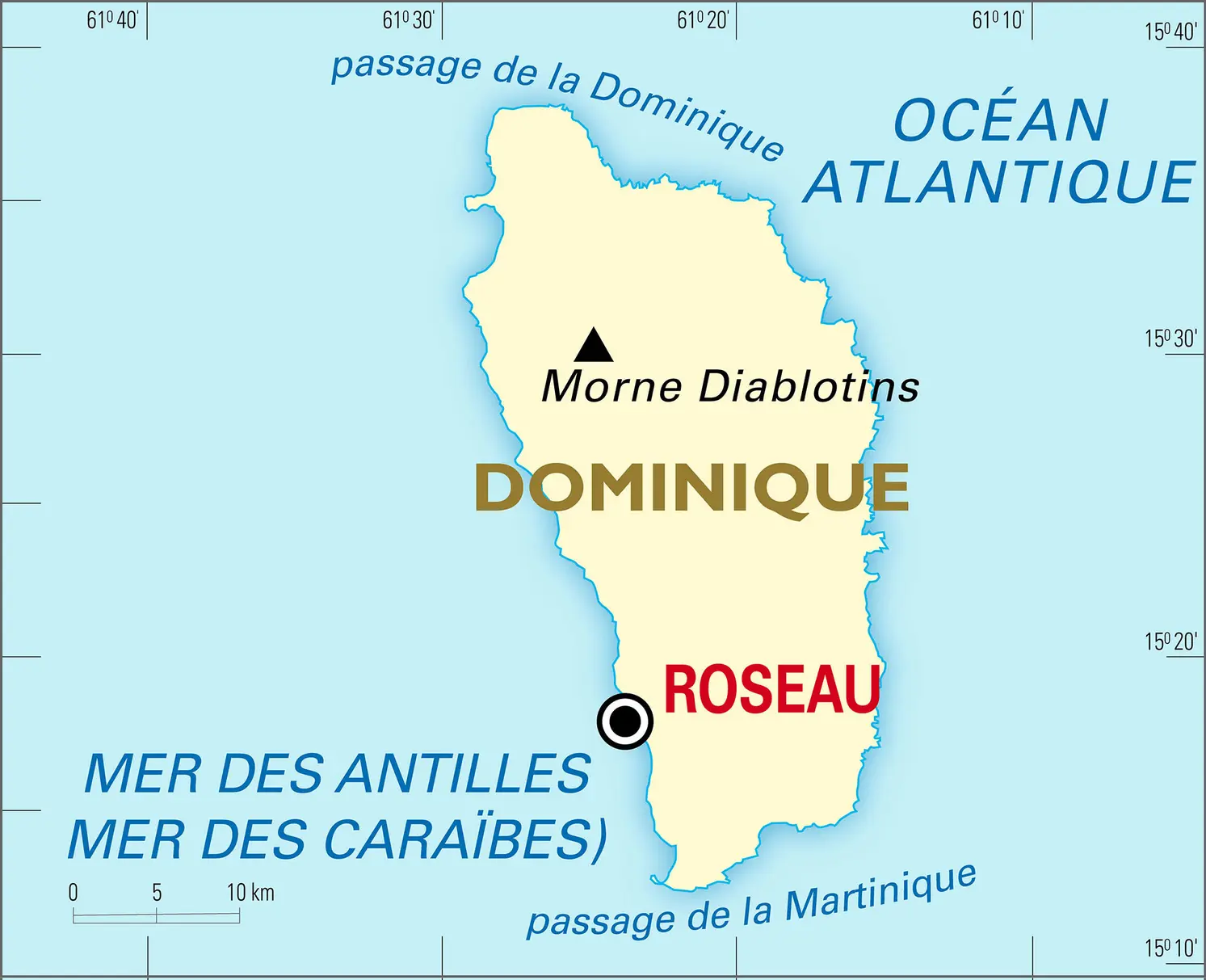 Dominique : carte générale