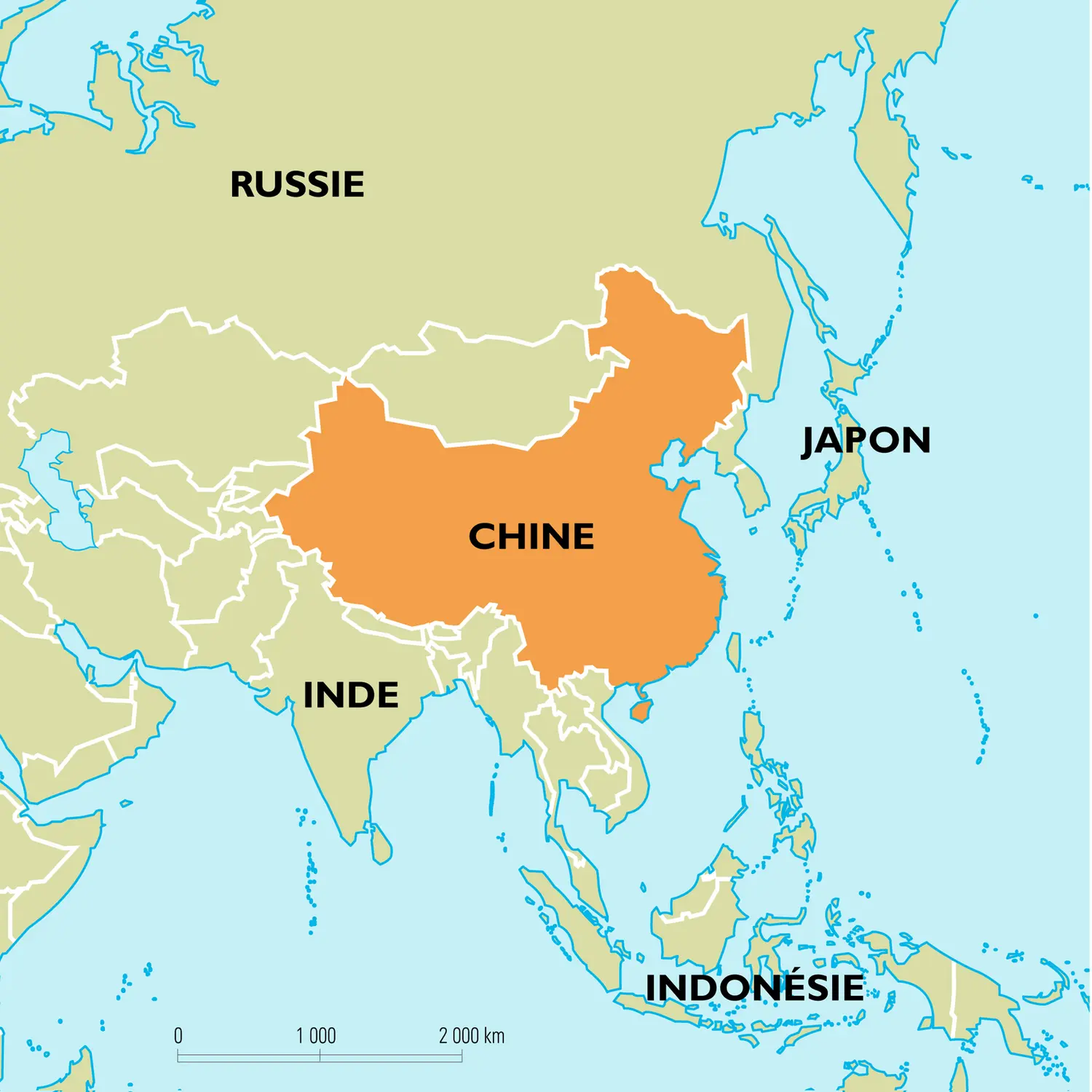 Chine : carte de situation