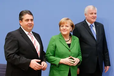 Angela Merkel, accord de coalition, 2013 - crédits : NurPhoto/ Corbis News/ Getty Images