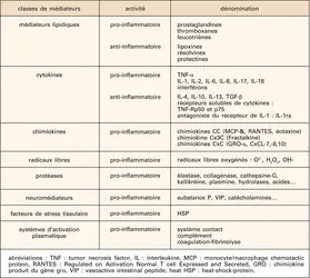 Inflammation : médiateurs - crédits : Encyclopædia Universalis France