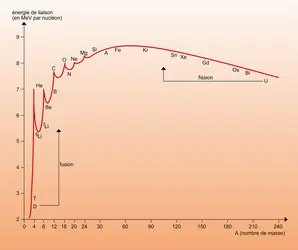 Nucléon : énergie de liaison - crédits : Encyclopædia Universalis France