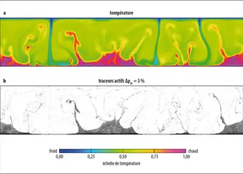 Modélisation numérique de la convection thermochimique - crédits : Cinzia Farnetani