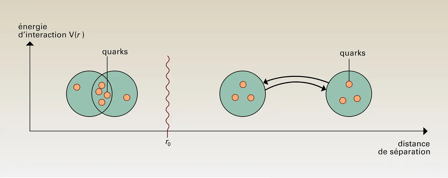 Quarks et nucléons : interaction