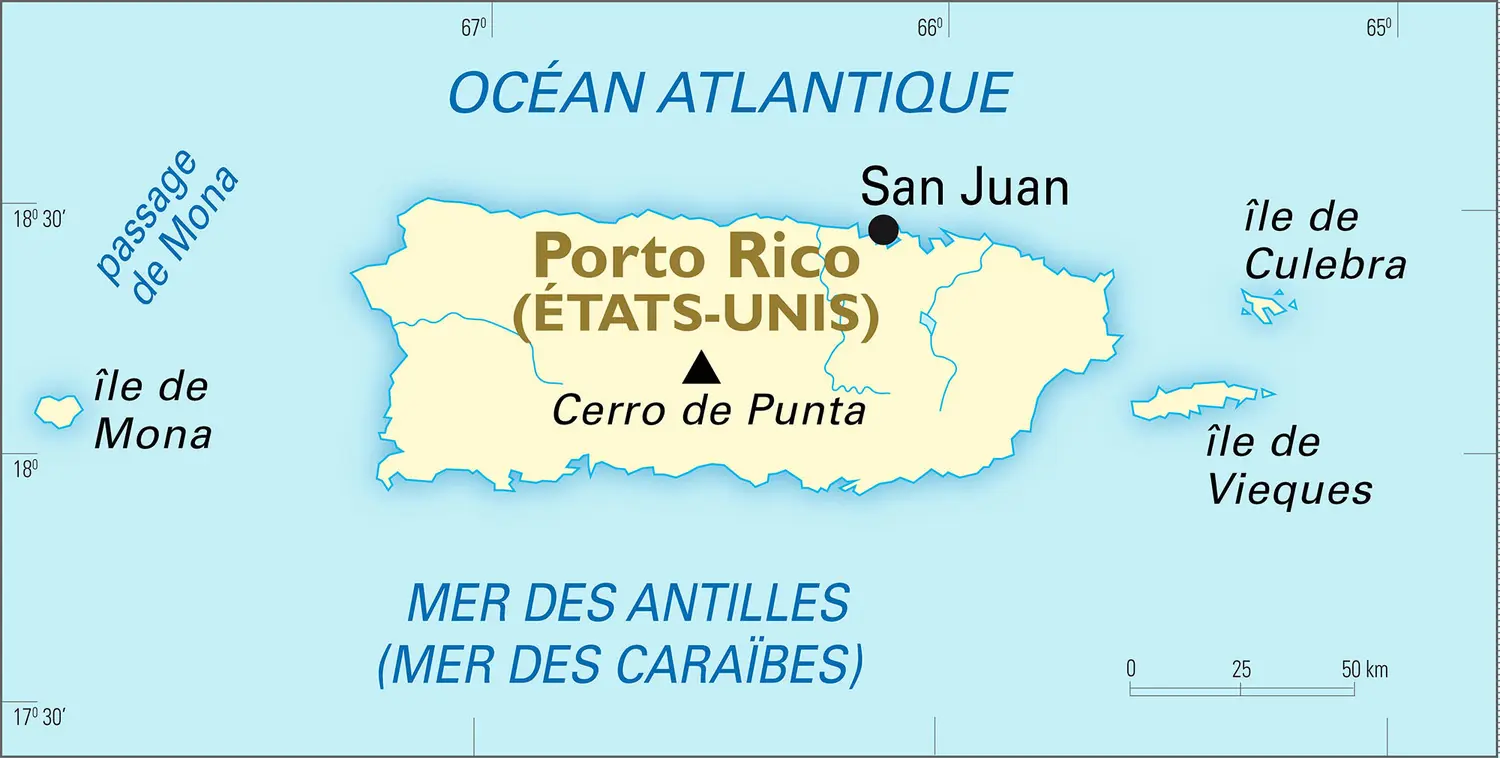 Porto Rico [États-Unis] : carte générale