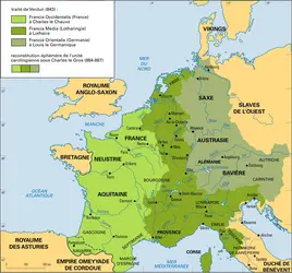 L'Occident après Charlemagne - crédits : Encyclopædia Universalis France