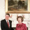 Margaret Thatcher et Ronald Reagan, 1984 - crédits : Wally McNamee/ CORBIS/ Corbis/ Getty Images