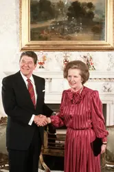 Margaret Thatcher et Ronald Reagan, 1984 - crédits : Wally McNamee/ CORBIS/ Corbis/ Getty Images