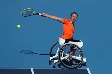 Esther Vergeer, championne de tennis en fauteuil roulant - crédits : Julian Finney/ Getty Images