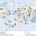 Croissance des plus grandes agglomérations du monde (1960-2025) - crédits : Encyclopædia Universalis France