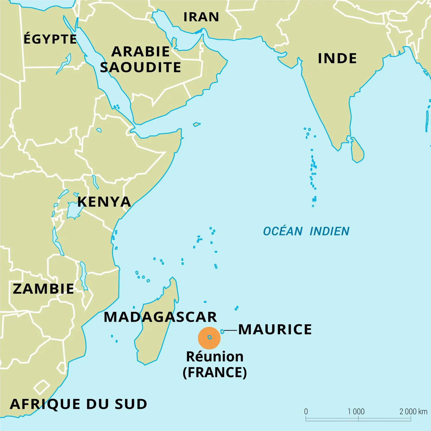 La Réunion [France] : carte de situation