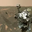 Rover <em>Perseverance </em>et hélicoptère <em>Ingenuity</em> - crédits : NASA/ JPL-Caltech/ MSSS